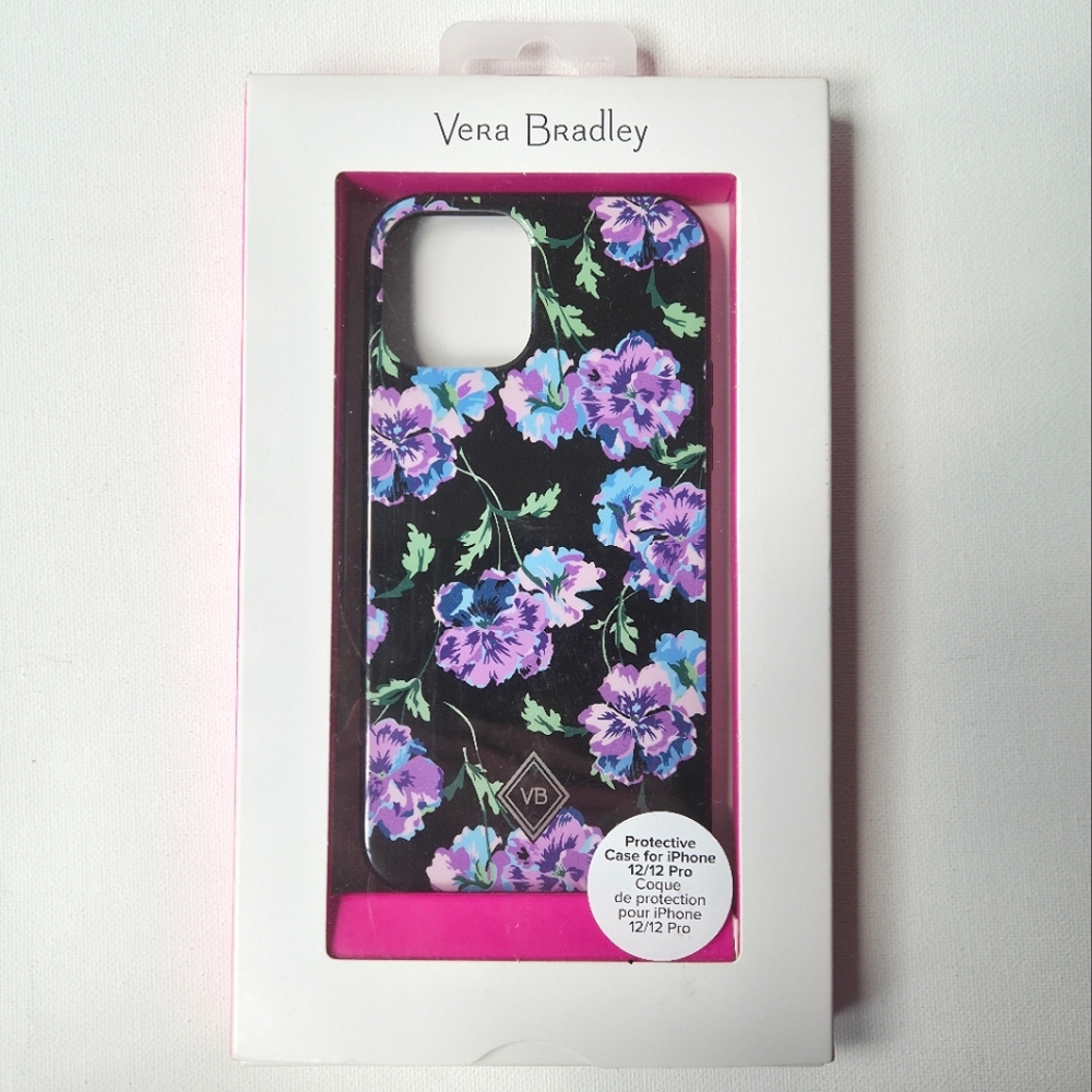 Vera Bradley Floating Plum Pansies Protective Case iPhone 12 / 12 Pro Floral